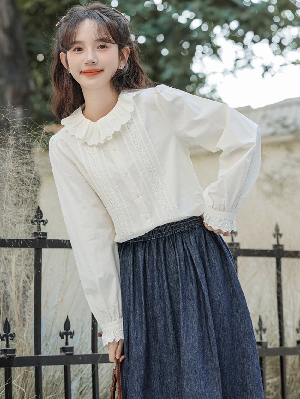 웨딩임파서블 전종서 나아정 블라우스 로맨틱 러블리  옷 패션 의상 미녀와 순정남 차화연 - 상세 이미지 3