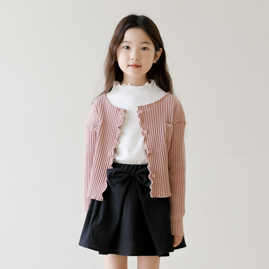 오르셰 오가닉 리본 스커트 봄 가을 아이보리 블랙 치마 학예회 여아 아동 유아 연주회 - 상세 이미지 5