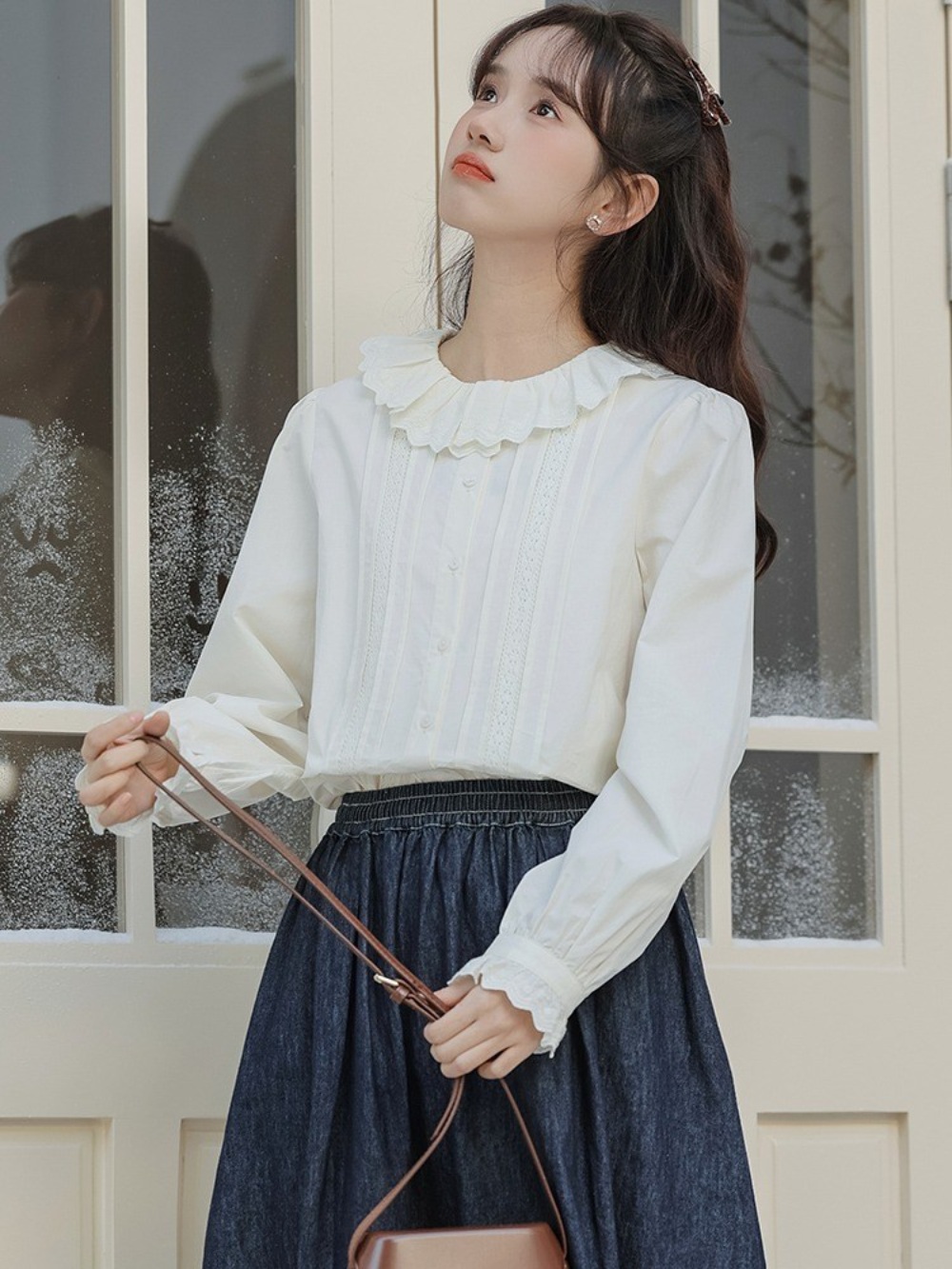 웨딩임파서블 전종서 나아정 블라우스 로맨틱 러블리  옷 패션 의상 미녀와 순정남 차화연 - 상세 이미지 5