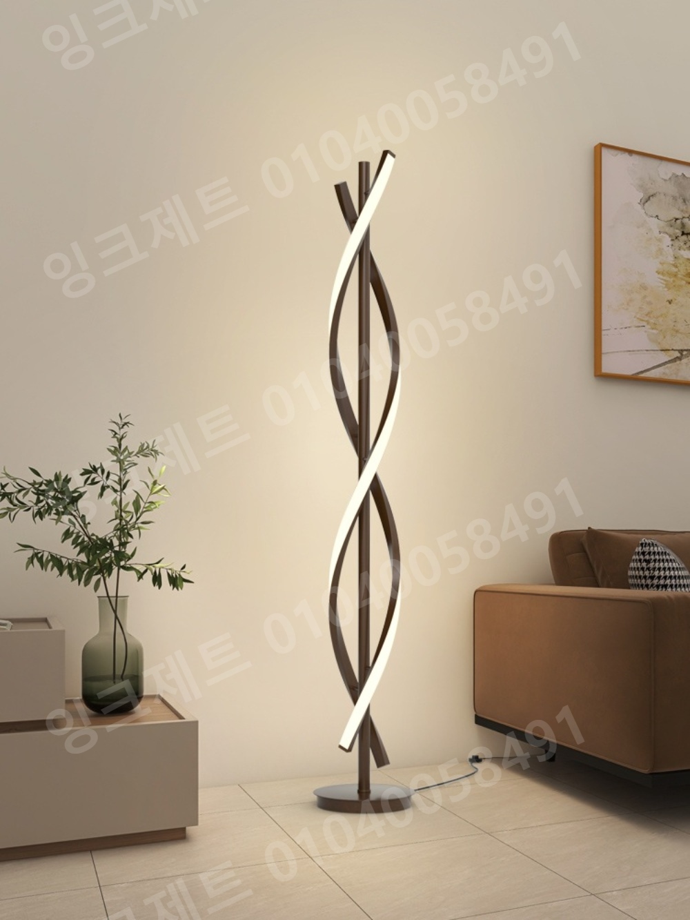 상향식 스탠드 나선형 웨이브 LED 독서등 - 상품 이미지