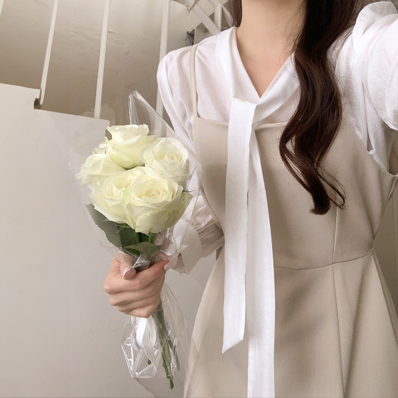 (맞춤허리라인) 베르 뷔스티에 플레어 롱 원피스 결혼식 하객룩 op15655 - 상세 이미지 3