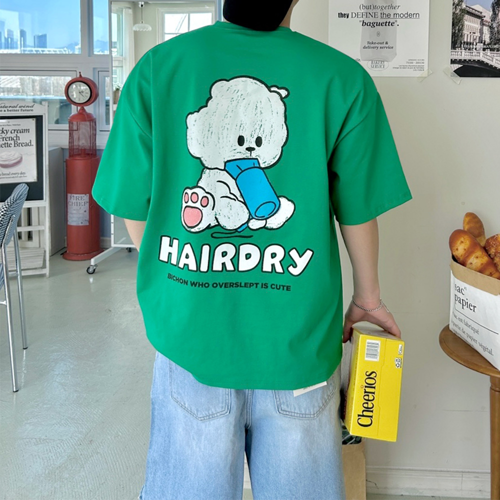 분또반팔 남자오버핏반팔티 쿨티셔츠 - 상세 이미지 2