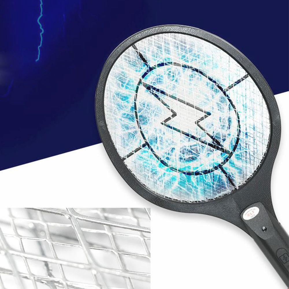 휴대용 투버튼 전기모기채 초강력 파리퇴치 고전류 그물망