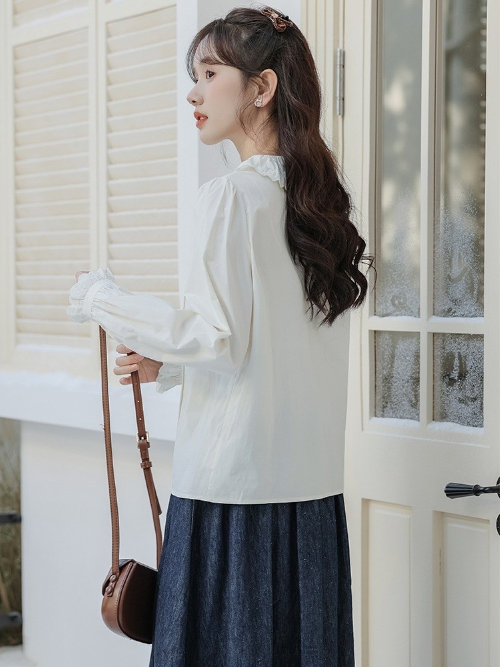 웨딩임파서블 전종서 나아정 블라우스 로맨틱 러블리  옷 패션 의상 미녀와 순정남 차화연 - 상세 이미지 4