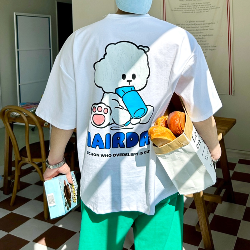 분또반팔 남자오버핏반팔티 쿨티셔츠 - 상세 이미지 5