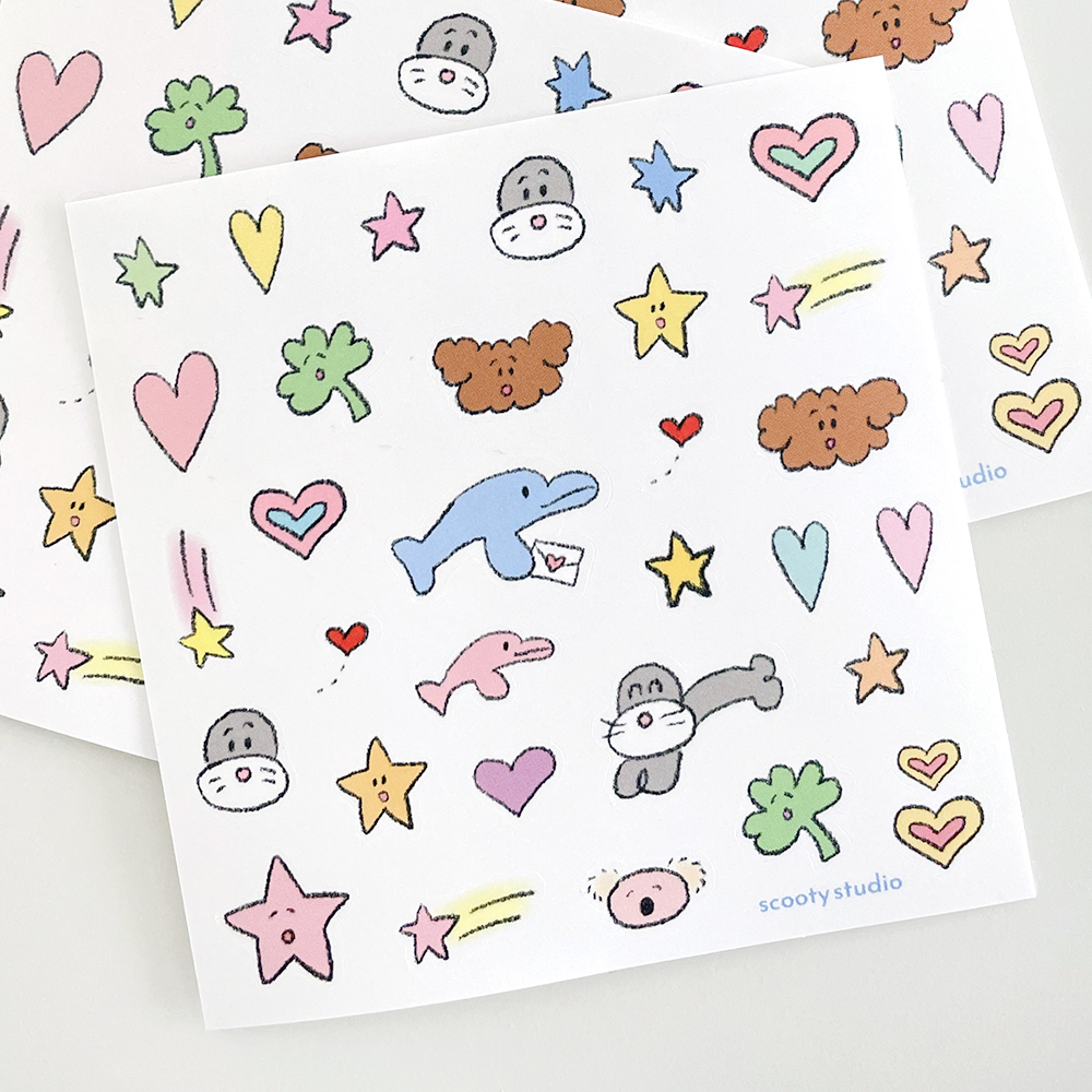 스쿠티 클럽 스티커 02 제품 이미지