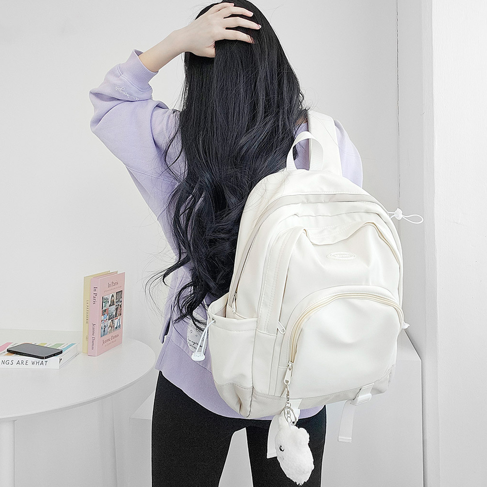 데일리 여자 가벼운 캐주얼 백팩 여중생 여고생 책가방 - 상세 이미지 3