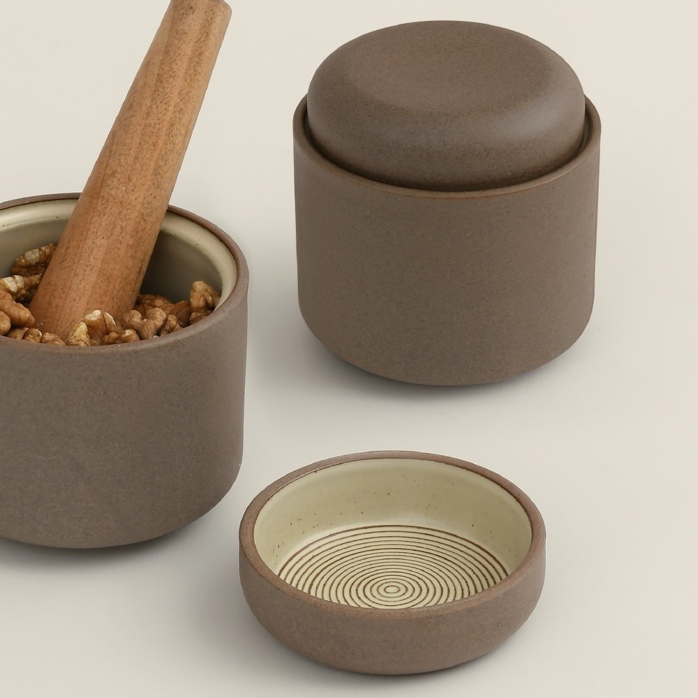 미니 도자기 절구 세트 마늘 깨 소금 갈이 절구통