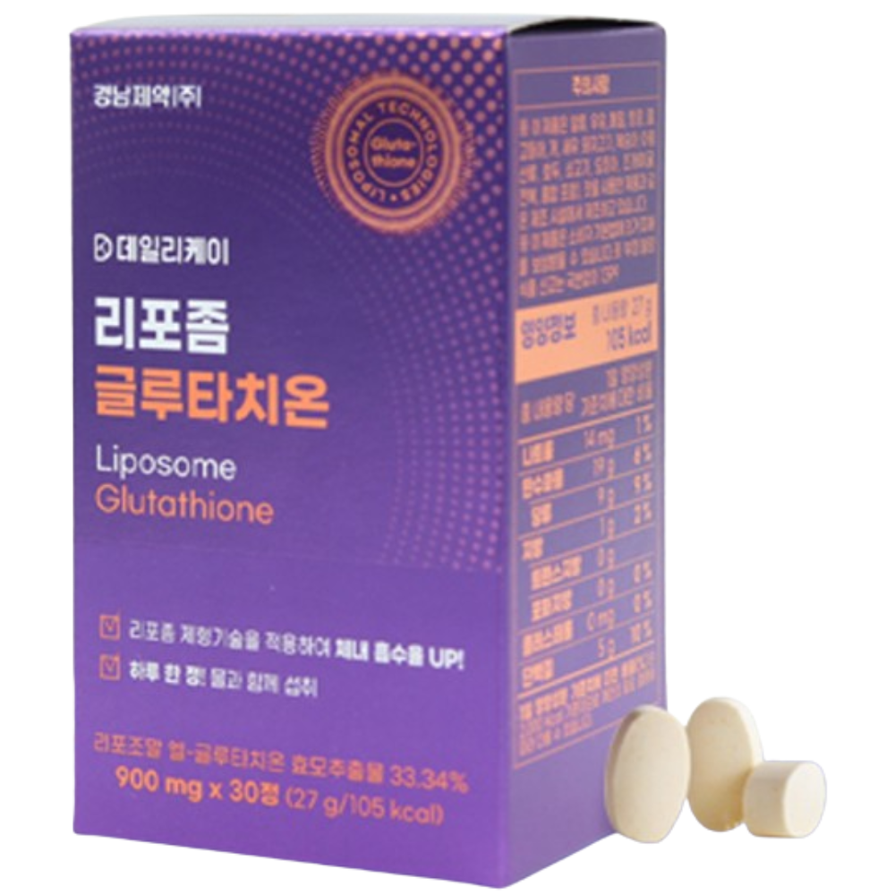 경남제약 리포좀 글루타치온 900mg 30정 1개월 인지질 이중층 리포조말 효모추출물 - 상품 이미지