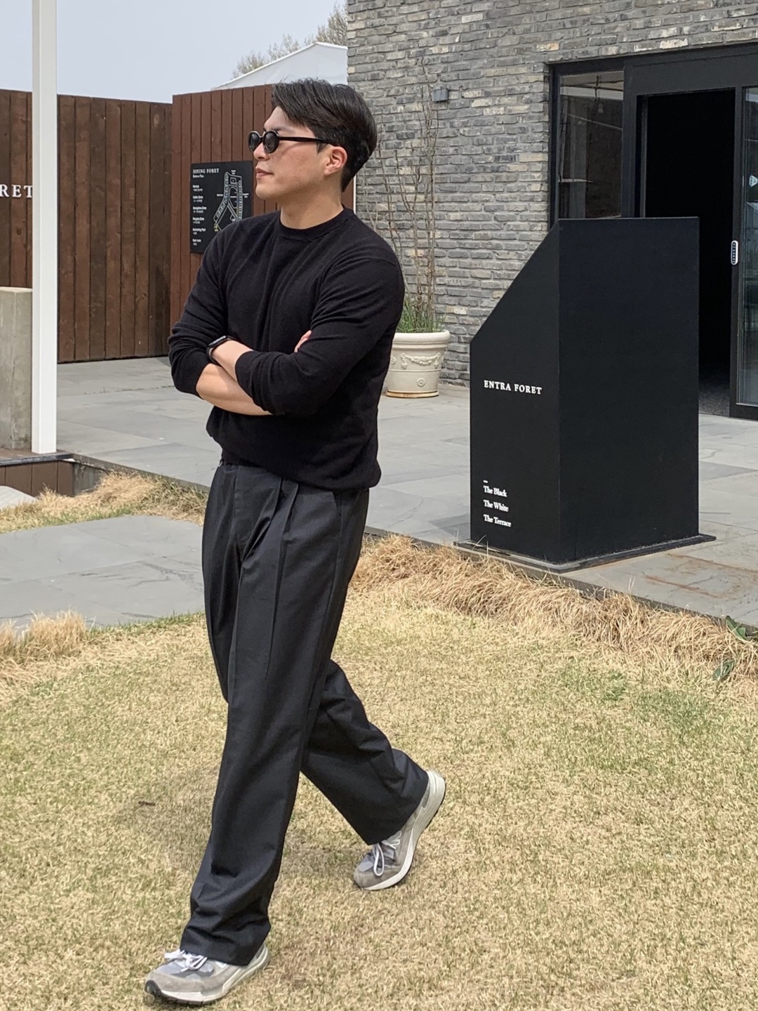 남자 세미와이드슬랙스 벨크로팬츠 플리츠팬츠 통바지 이미지 8