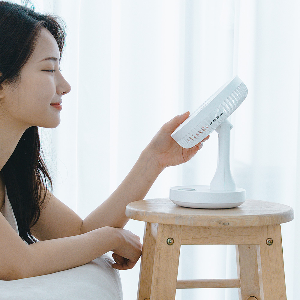 오아 턴에어 미니 탁상용 BLDC 무선 소형 자동 회전 선풍기 사무실 책상 테이블 데스크 이미지 4