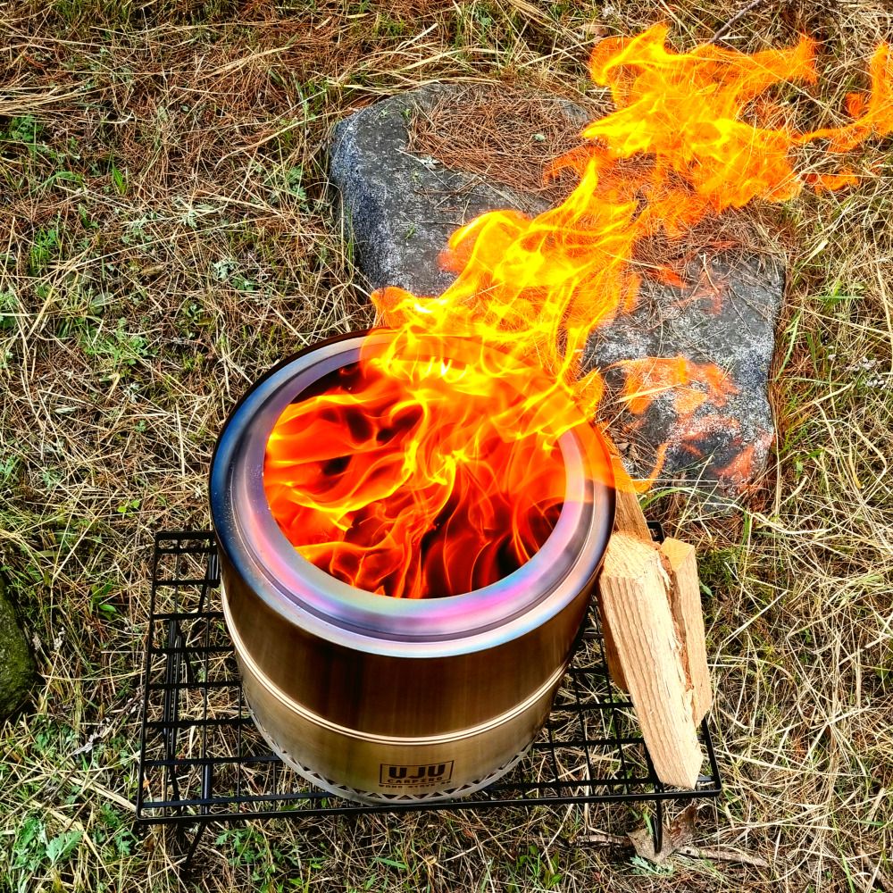 우주캠핑 우드스토브 36 이중연소 화로대 캠핑 불멍 대형 화로