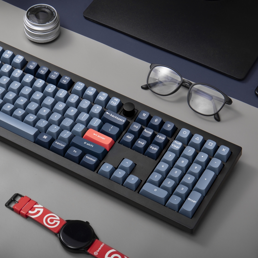 키크론 V6 PRO MAX 무선 매크로 키보드 아이패드 애플 키보드 블랙, 바나나축