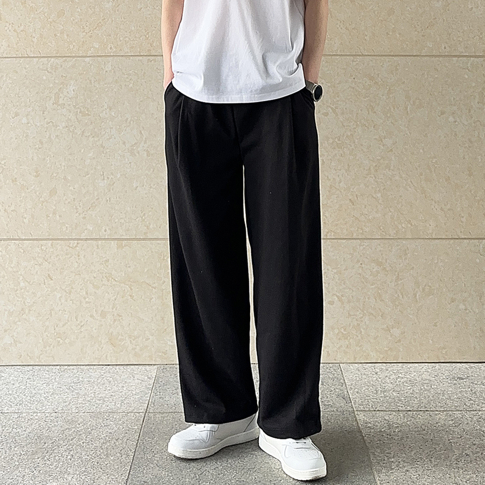 남자와이드팬츠 편한 밴딩 남성트레이닝팬츠 남자면바지 - 상세 이미지 2