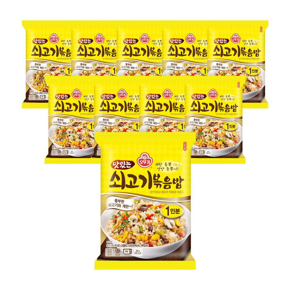 오뚜기 맛있는 쇠고기볶음밥 225g 10개 - 상품 이미지