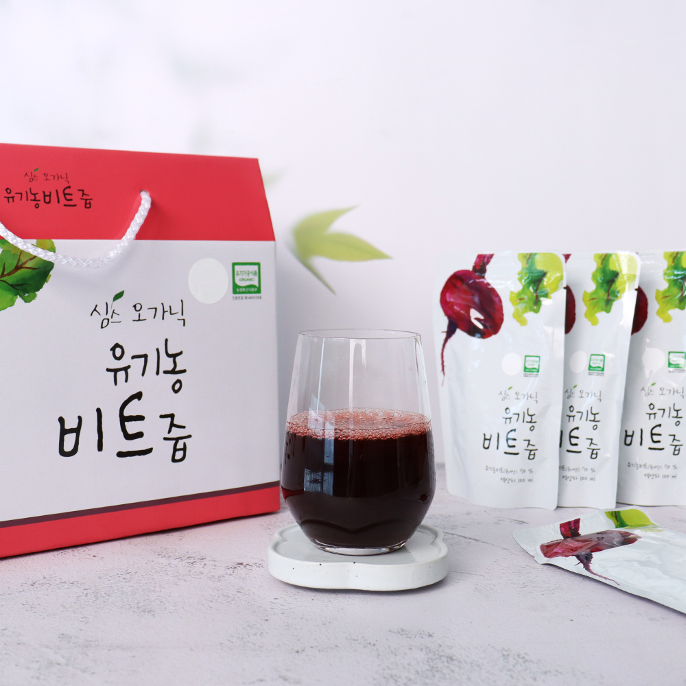 (심스오가닉) 유기농 비트즙 100ml 34포 국내산 비트 엑기스 - 상세 이미지 5