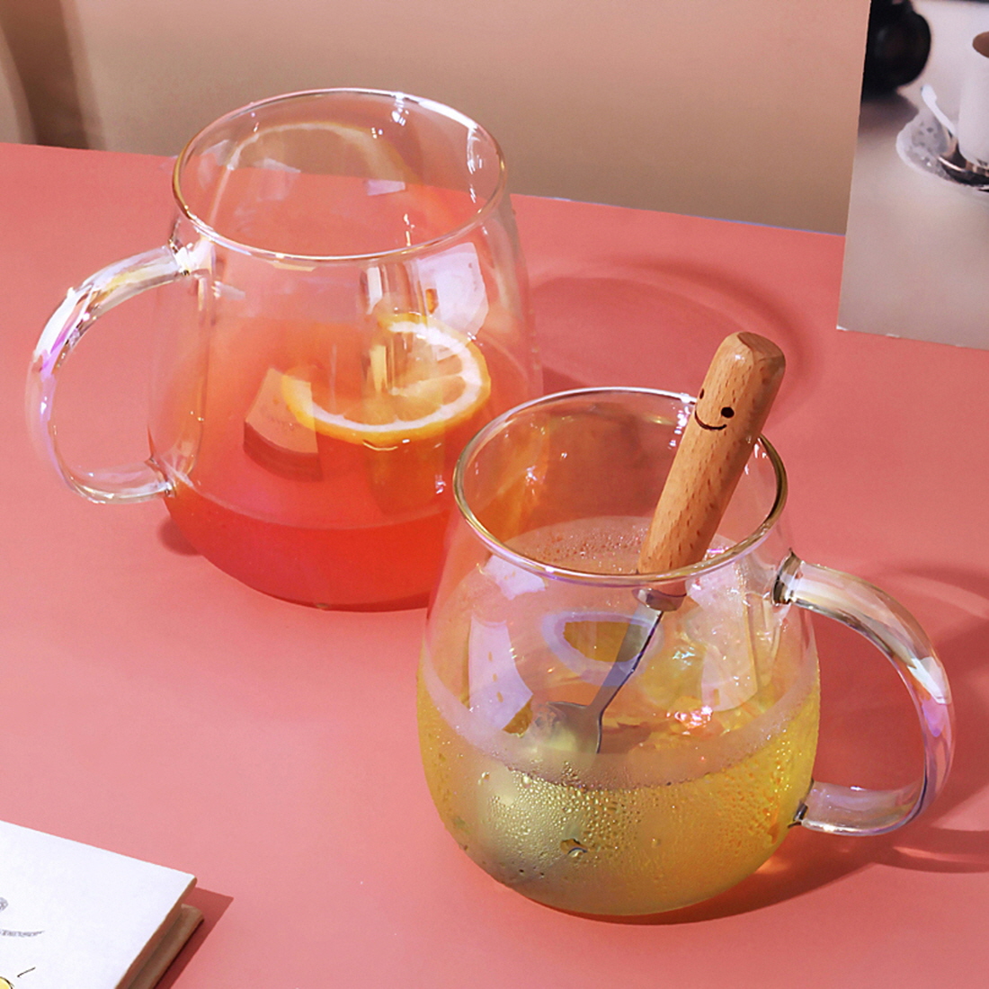 오로라 플랫화이트잔 아인슈페너 아이스아메리카노잔 작은맥주잔 450ml 이미지 6