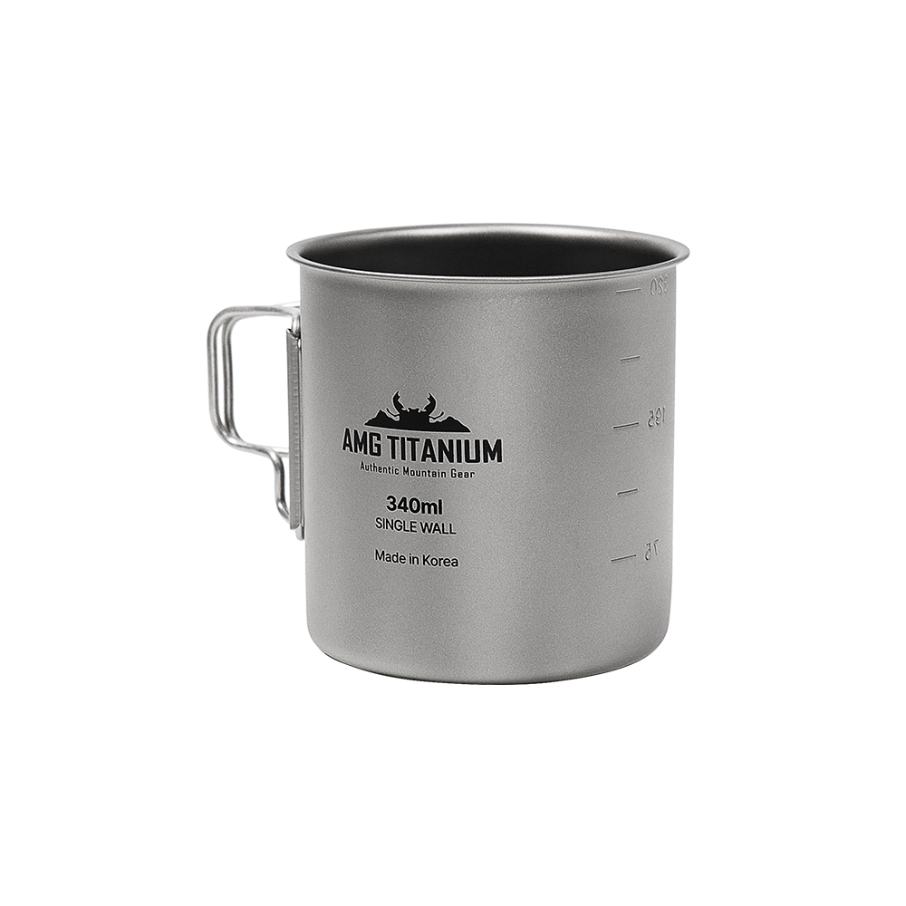 티타늄컵 AMG 티타늄 캠핑 컵 머그컵 등산 백패킹 캠핑용 450 +WB케이스