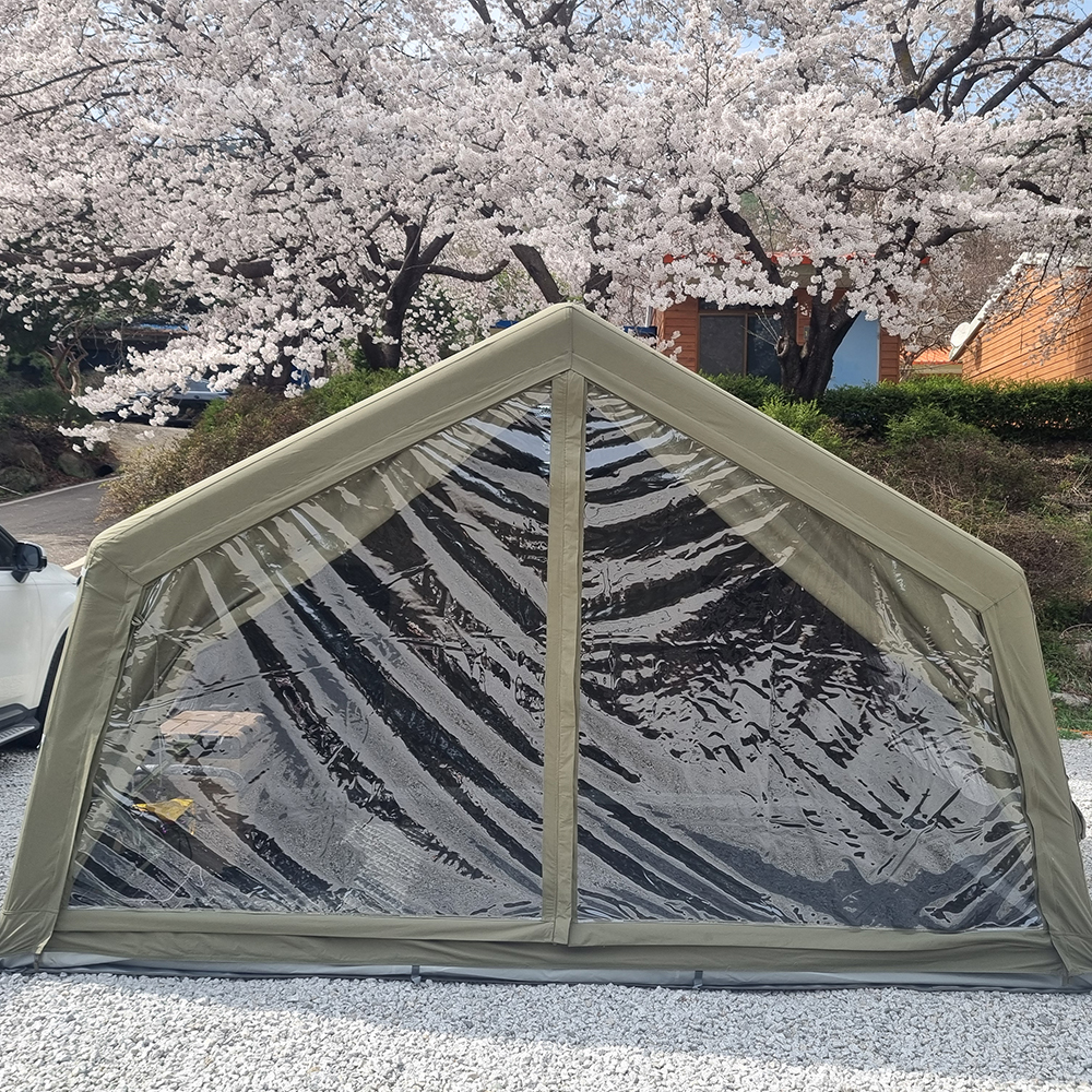 마추픽추 에어텐트 전면 우레탄 창 커튼 에어오션 에어레이크