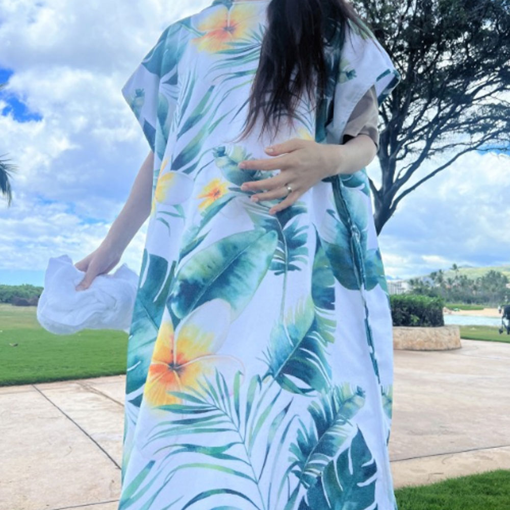 미코허그 서핑 판초타월 성인 후드 입는 비치타올 비치가운