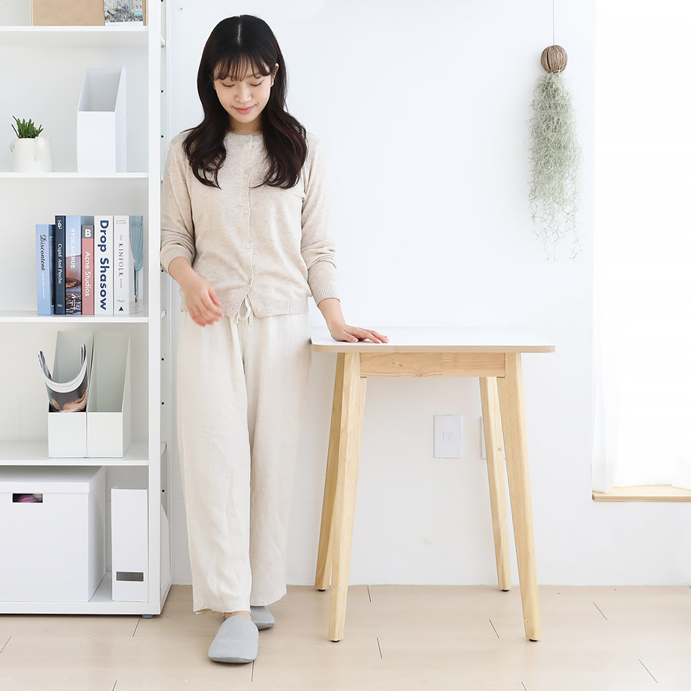 린백토리 LTG706T 미니 화이트 원룸 거실 간이 학생 책상테이블 - 메인 이미지