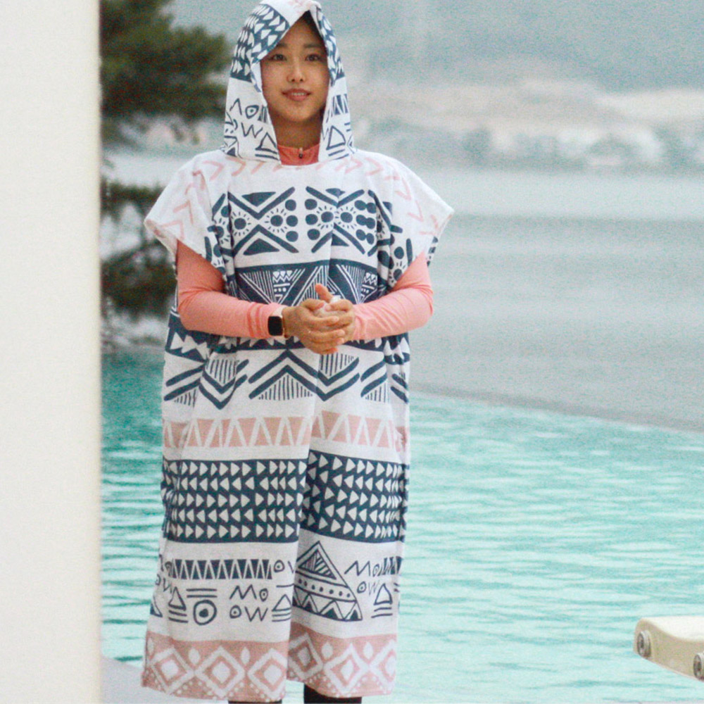 미코허그 서핑 판초타월 성인 후드 입는 비치타올 비치가운