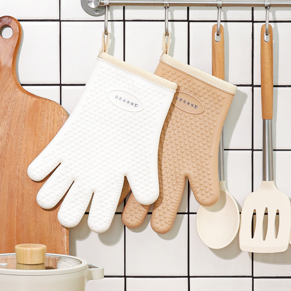 하루의공간 실리콘 오븐 냄비 주방 장갑 2p