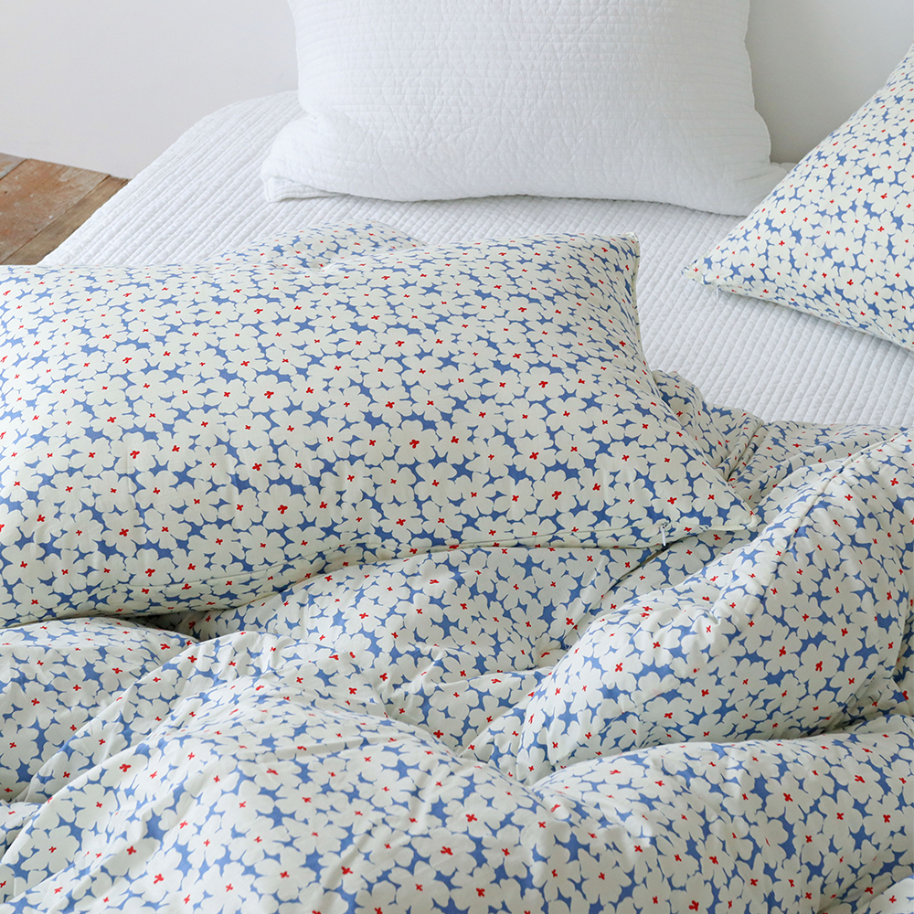 블루벨 플라워 60수 아사 순면 부드러운 알러지케어 사계절 차렵이불 SS