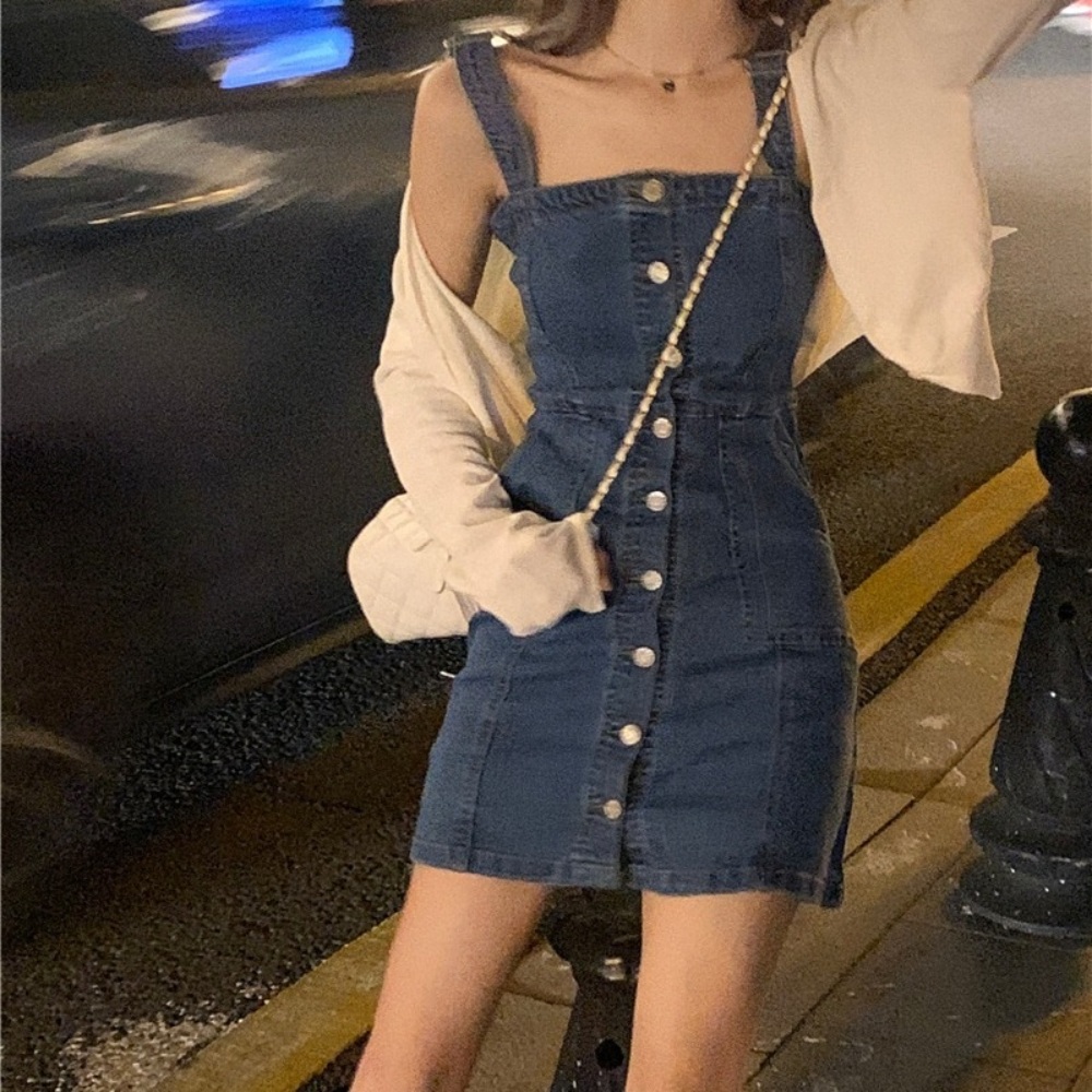 강심장VS 17회 하니 청 원피스 데님 캐주얼 옷 패션 의상 7인의부활 이유비 - 상세 이미지 2