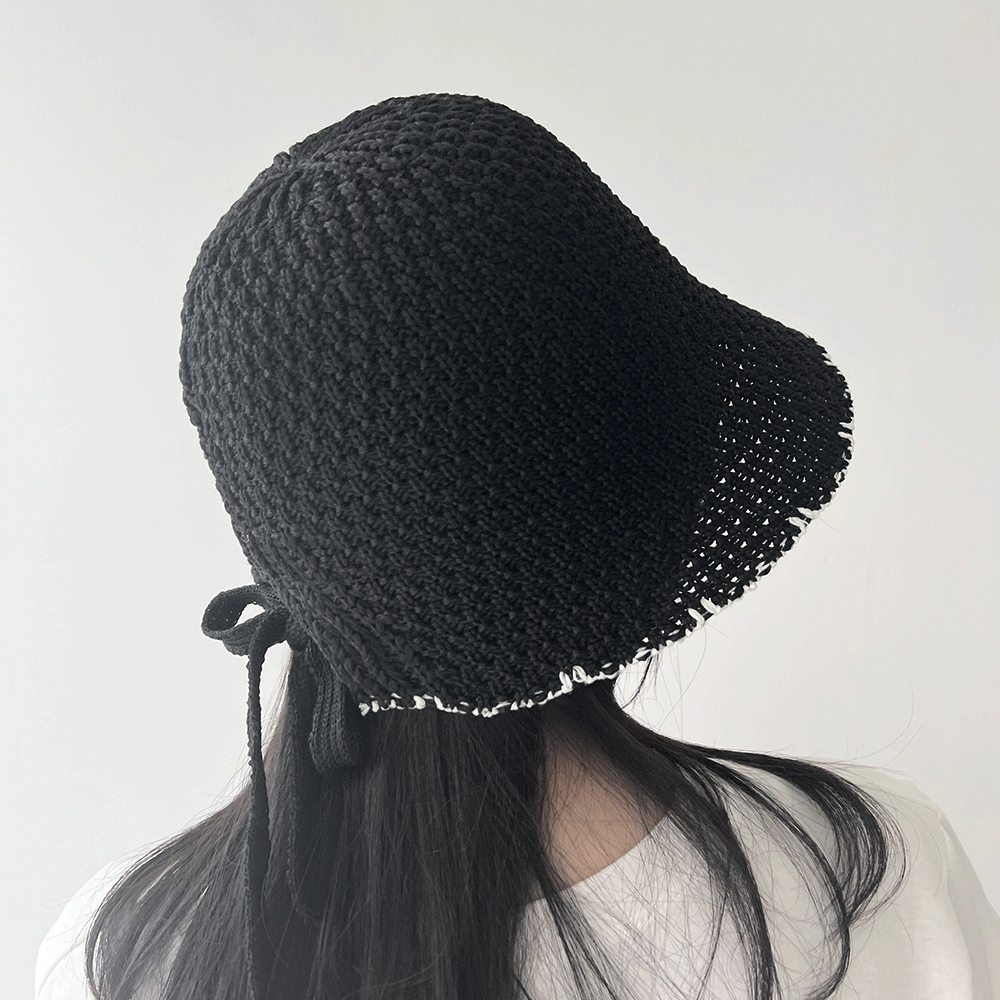 동대문모자 스티치 니트 보넷 벙거지 여름 여성 버킷햇 이미지 8