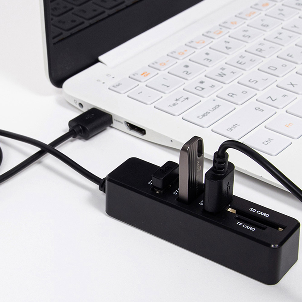 플레이고 USB2.0 5in1 멀티 5포트 USB허브 노트북 아이패드프로 스마트폰 충전 - 상세 이미지 2