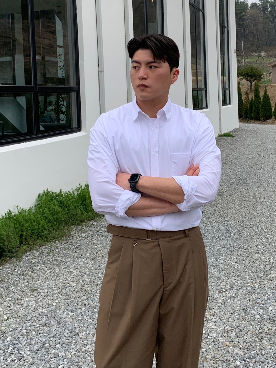 남자소라색셔츠 파스텔 옥스퍼드셔츠 면남방 - 상세 이미지 5
