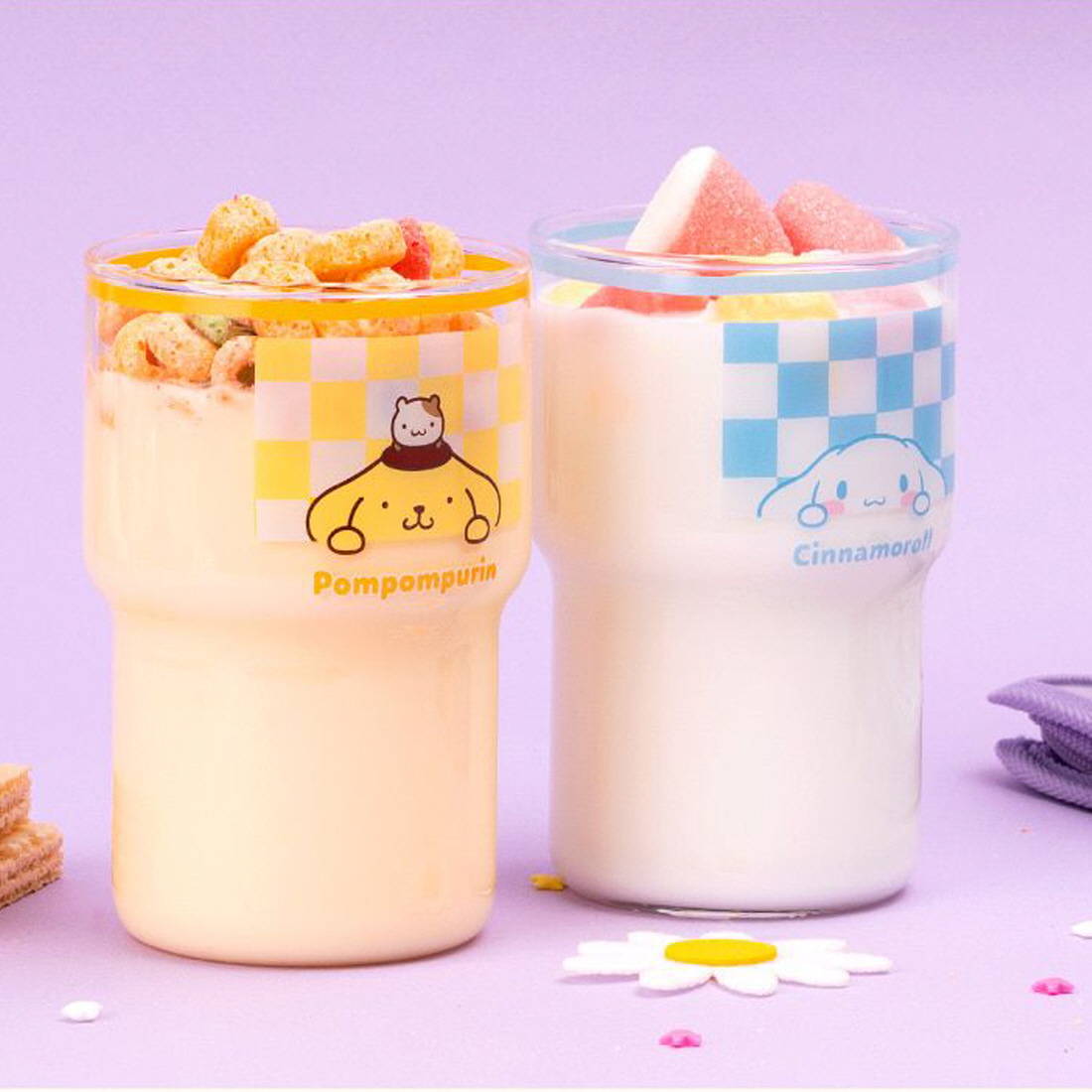 산리오 플랫화이트잔 아인슈페너 아이스아메리카노잔 스택컵 작은맥주잔 3종 - 상세 이미지 3