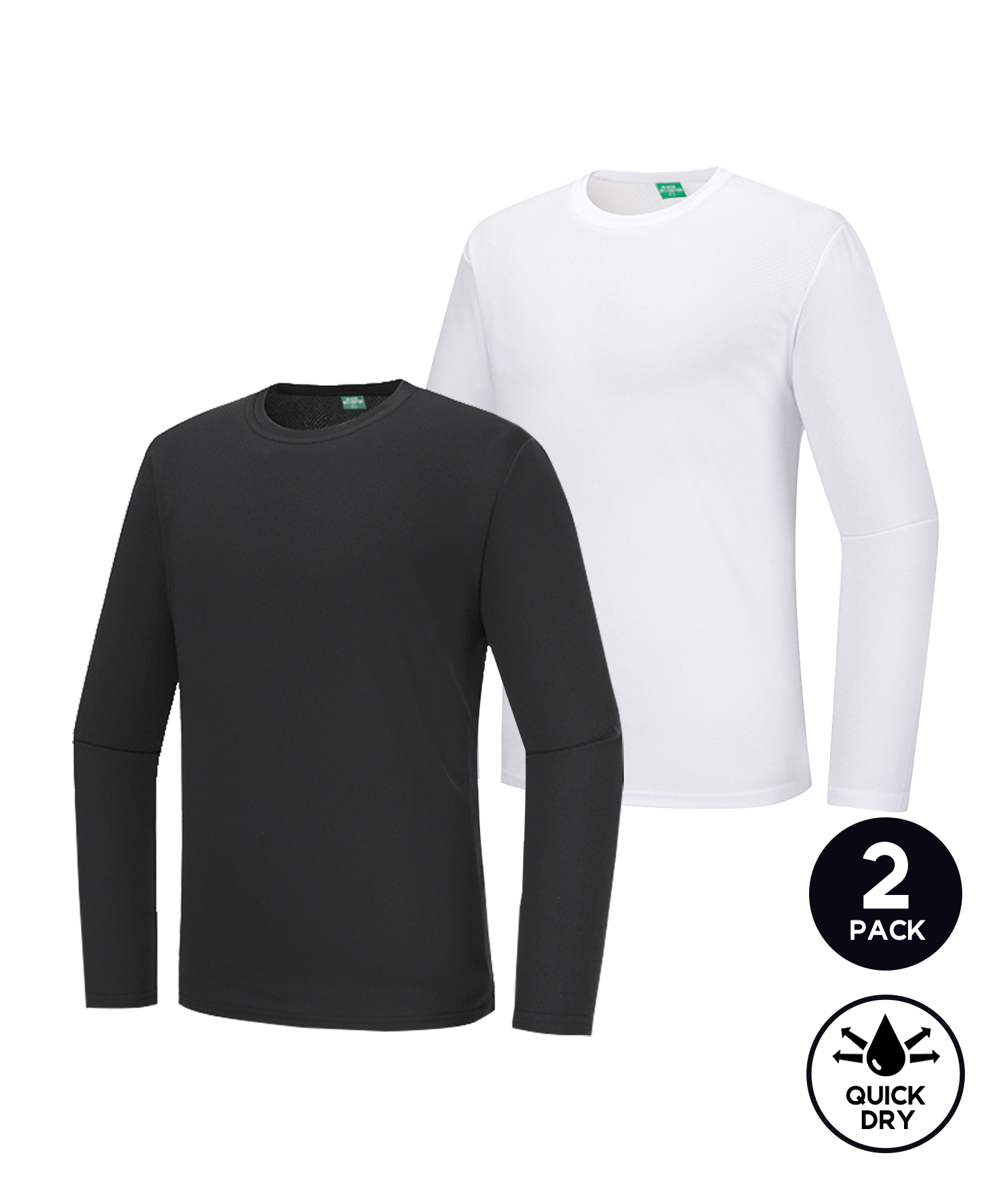 [슈퍼특가]남자 쿨에버 기능성 긴팔 티셔츠 2장 세트 헬스 운동 롱슬리브 1개+1개 제품 이미지