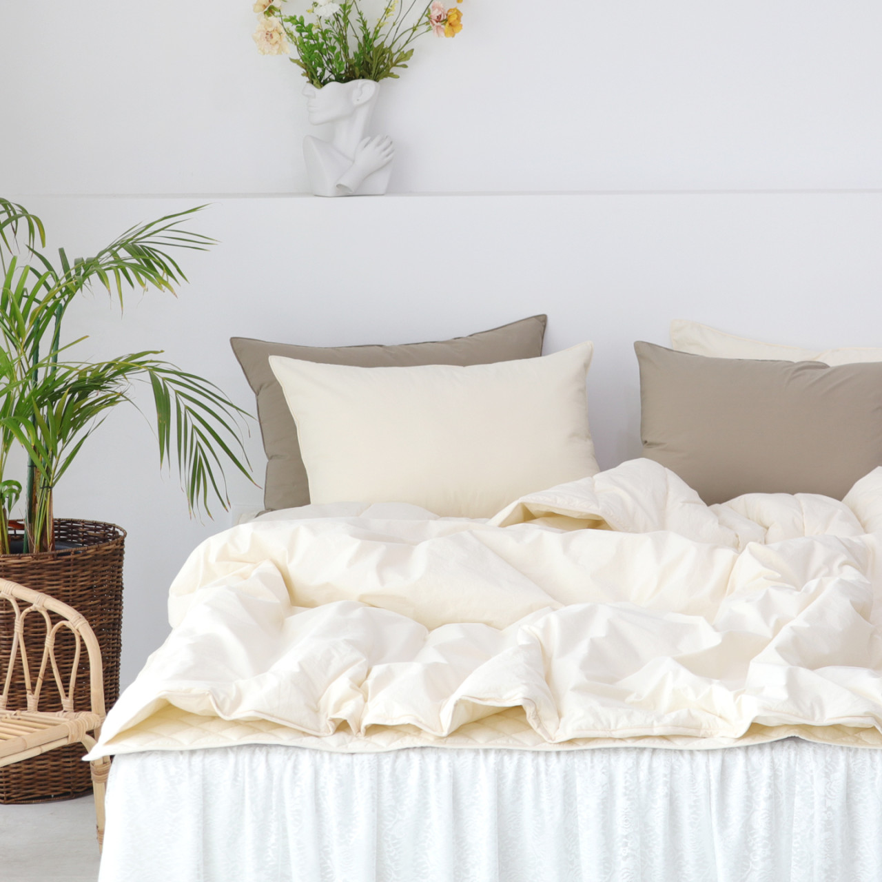 여름 간절기 이불 고밀도 순면80수 클래식 봄 차렵이불 SS