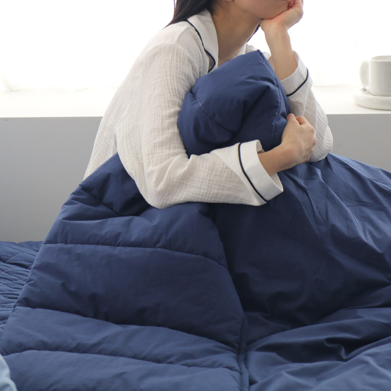 여름 간절기 이불 고밀도 순면80수 클래식 봄 차렵이불 SS