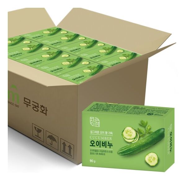 [무궁화] 자연미인 오이비누 90g x 48개 (1BOX) : 천그루의 미니샵