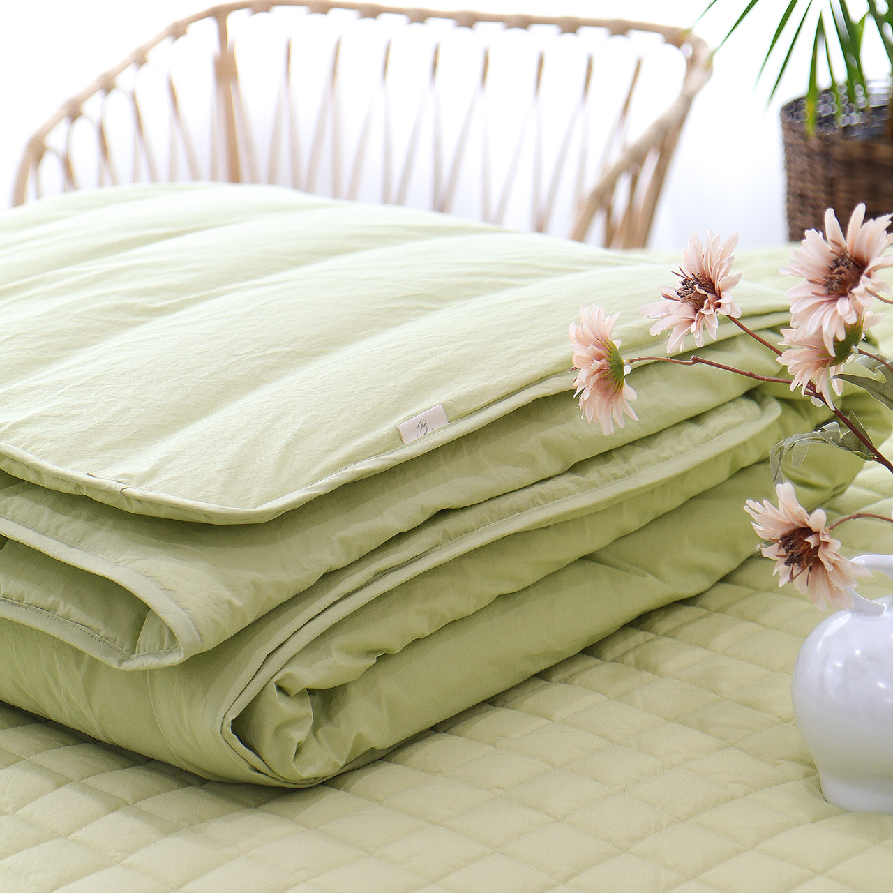 여름 간절기 이불 고밀도 순면80수 클래식 봄 차렵이불 SS