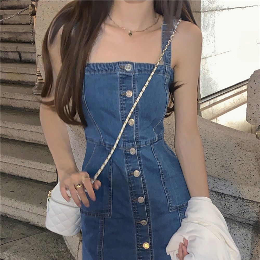 강심장VS 17회 하니 청 원피스 데님 캐주얼 옷 패션 의상 7인의부활 이유비 - 상세 이미지 3