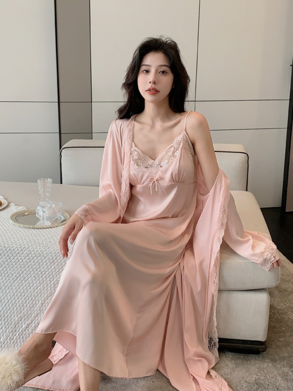 수지맞은 우리 12화 김희정 김마리 실크홈웨어 레이스 섹시 옷 패션 의상 7인의부활 황정음 - 상세 이미지 4