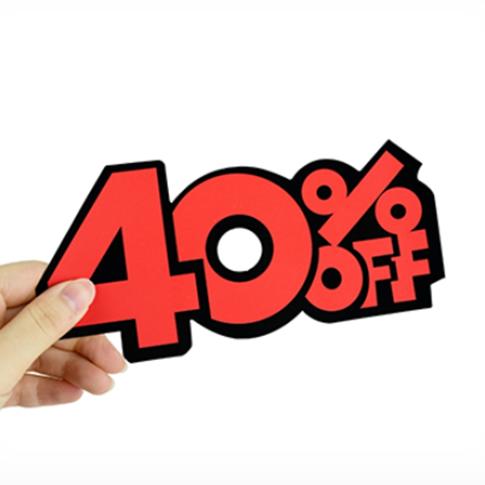 40% OFF 쇼카드 할인문구 매장 정육 상품진열 팻말 5p - 메인 이미지