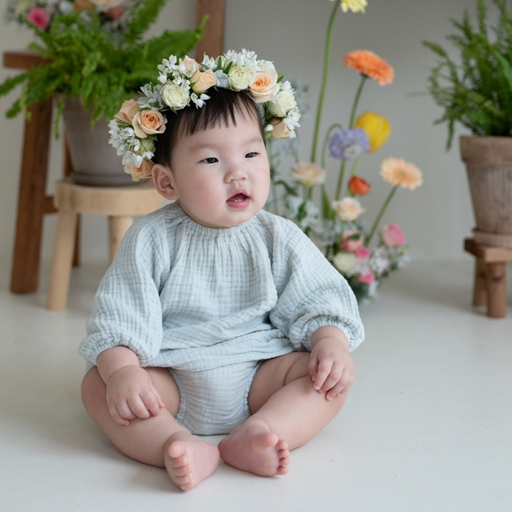 [바니블라썸]블루머 거즈 신생아옷 아기옷 고쟁이바지 블루머 민트 S - 상세 이미지 3