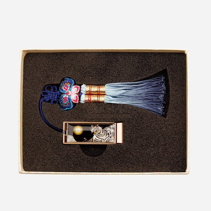 USB 자개 매듭 16G-백호 외국인친구선물 - 메인 이미지