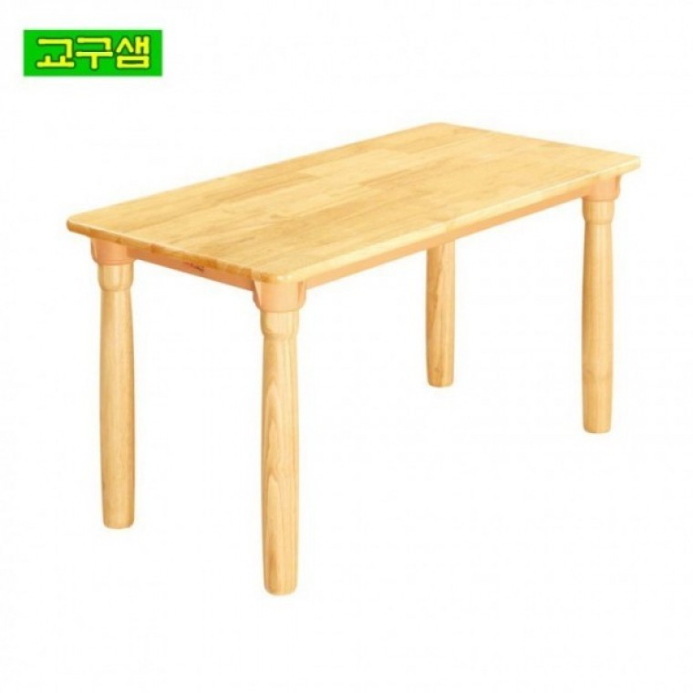 교구샘 원목사각책상 영아 어린이 원목다리 H290 H25-3 - 메인 이미지