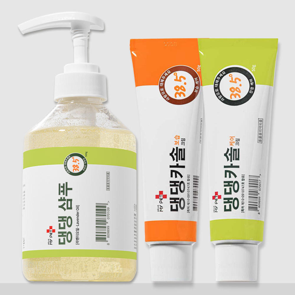 헬로마이펫 강아지 피부연고 댕댕카솔 진정+보습 2 천연샴푸1 SET - 메인 이미지