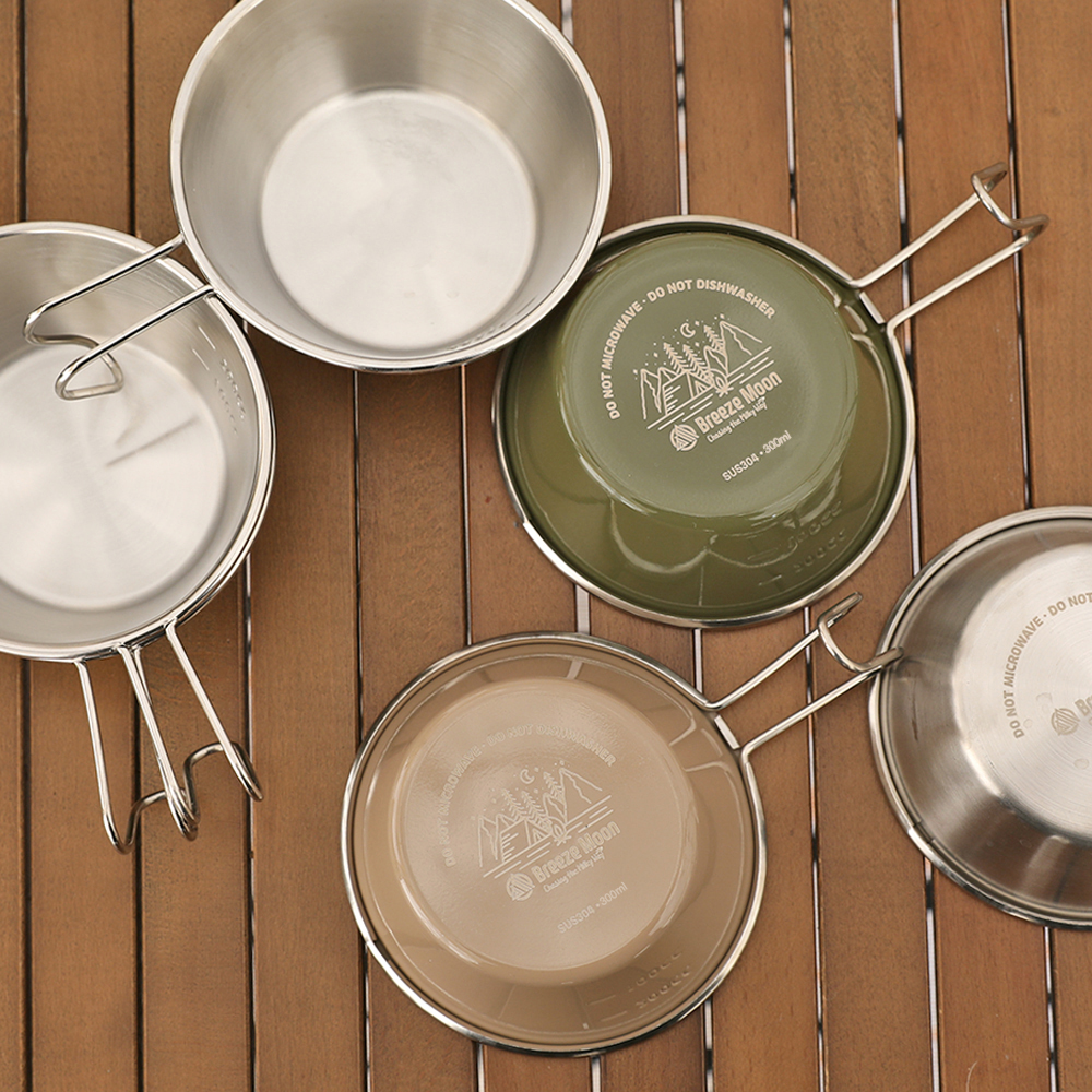 브리즈문 시에라 캠핑 컵 300ml 1개 머그컵 맥주잔 술잔 등산용 + 연마제 세척