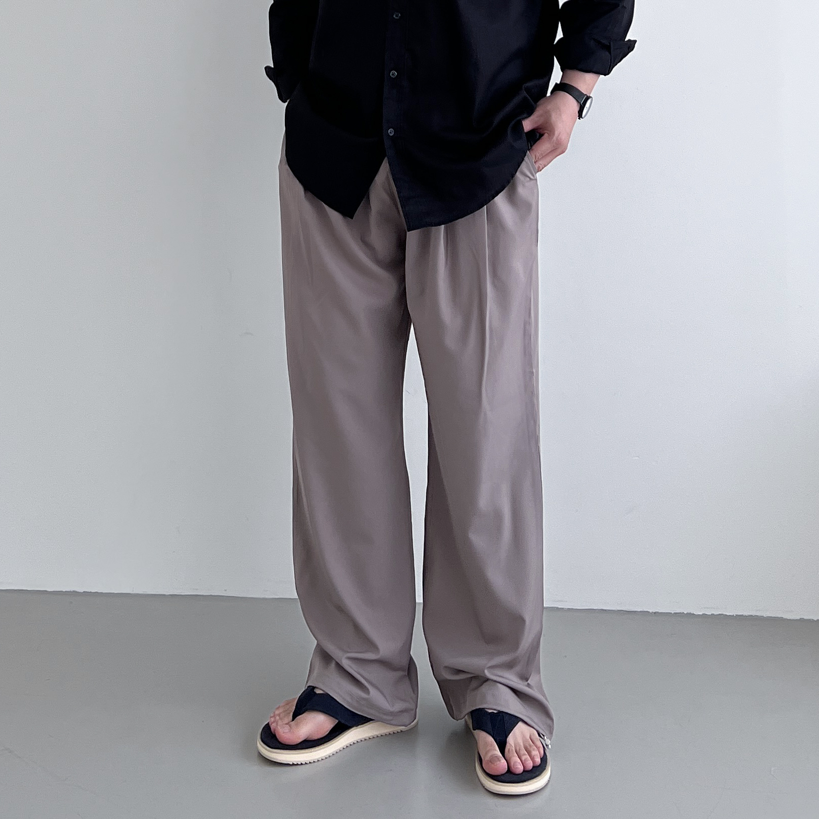 남자여름슬랙스 남성냉장고바지 쿨슬랙스 벌룬팬츠 - 상세 이미지 4