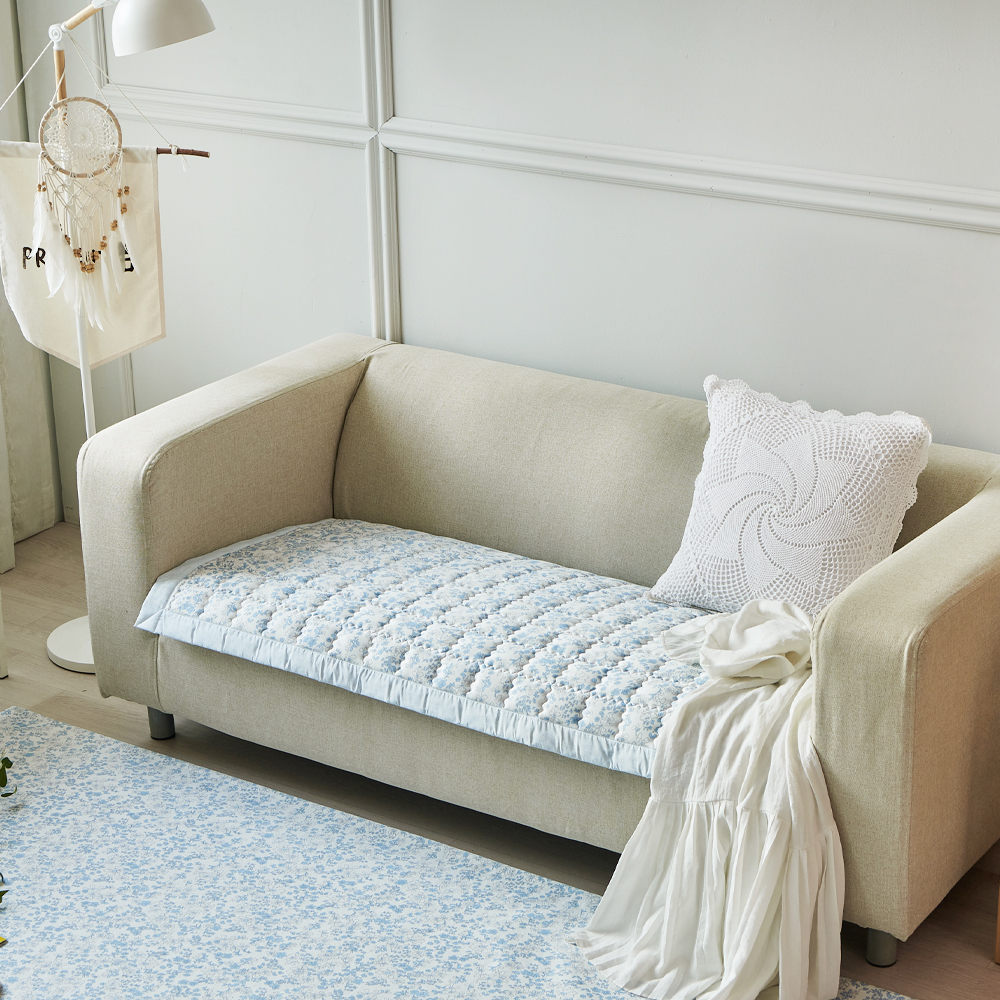 듀라론 냉감 여름 쇼파 패드 쿨링 누빔 매트 커버 덮개 3인용 국내생산