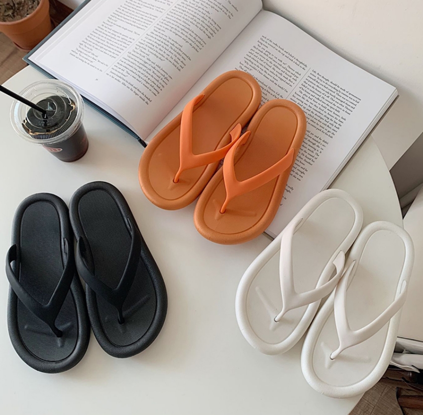 파스텔 말랑 쪼리 슬리퍼 여름 여자 방수 쪼리샌들