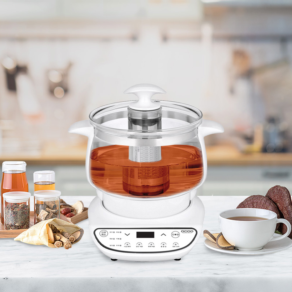 [중탕기술 활용한 다양한 달임법] 오쿠 건강드림 내열 유리 3리터 약탕기 OCC-HP350